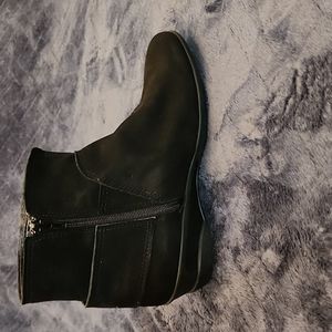 Amalfi Italy black suede ankle boots,